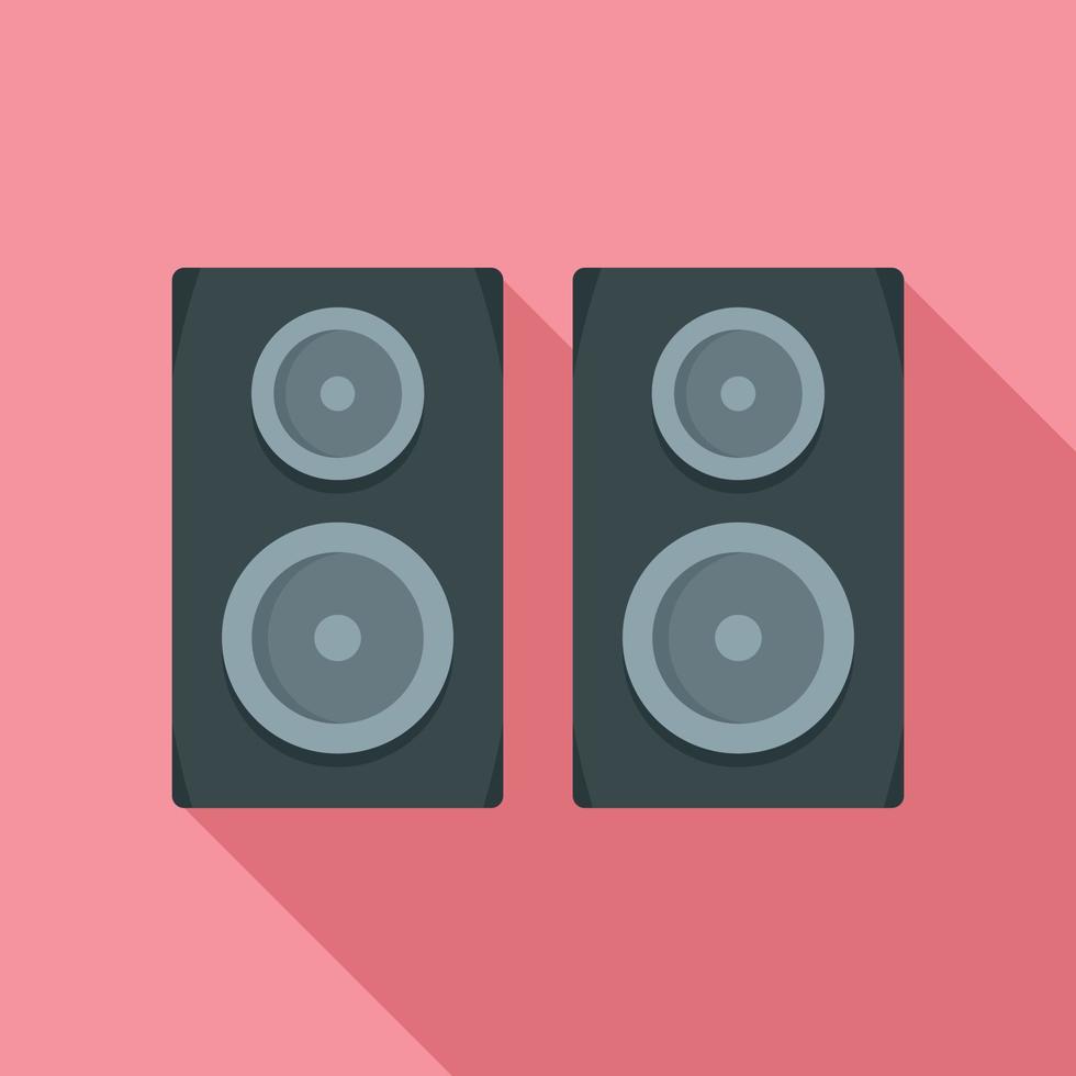 Studio speakers icon, flat style vector
