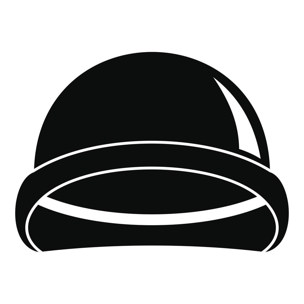 icono de casco de fuerza especial, estilo simple vector