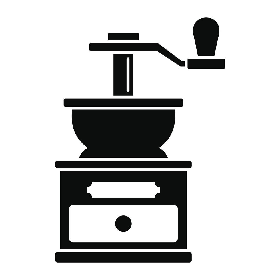 Coffee grinder icon, simple style vector