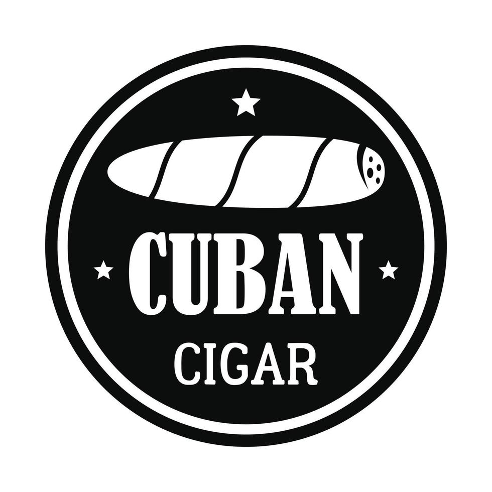 Original cuban cigar logo, simple style vector