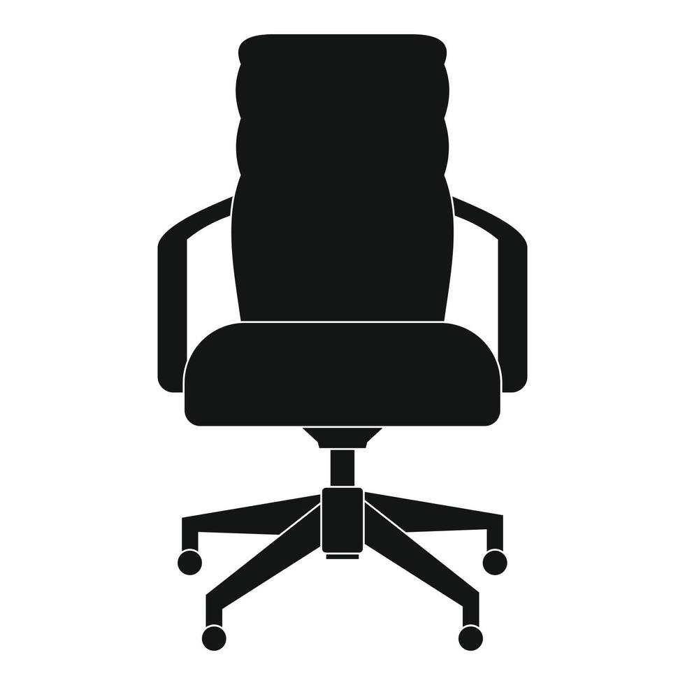 icono de silla de oficina, estilo simple. vector