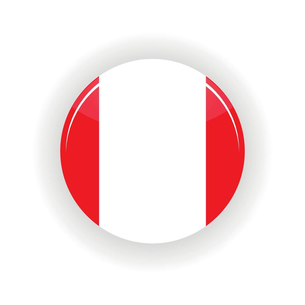 Peru icon circle vector