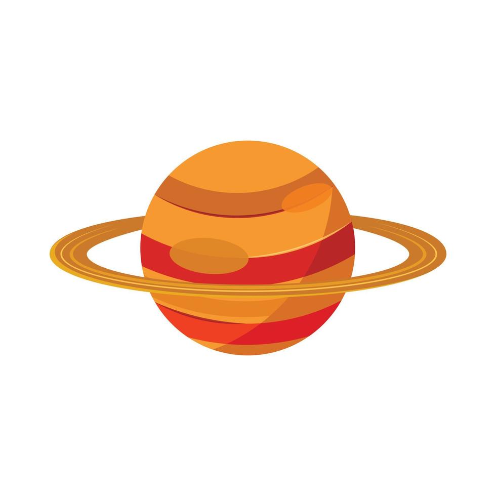 icono del planeta saturno en estilo de dibujos animados vector