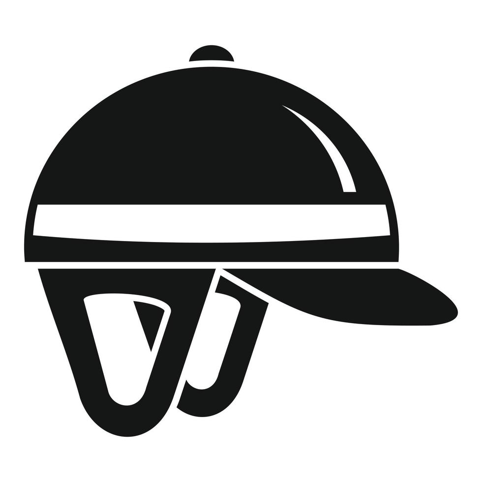 Horseback riding helmet icon, simple style vector