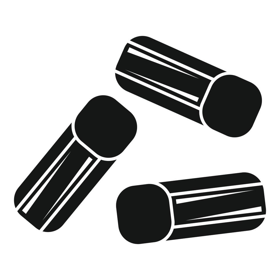 Wood sticks icon, simple style vector