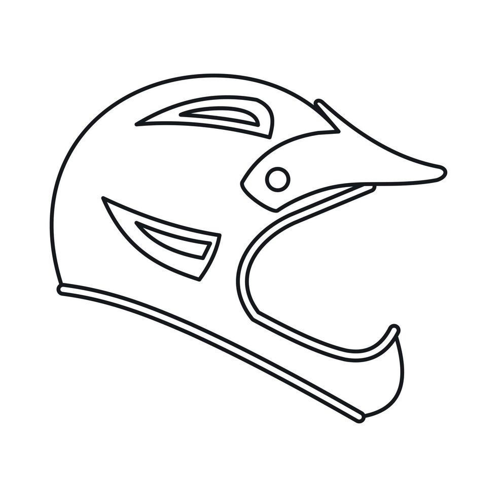 Bicycle helmet icon, outline style vector