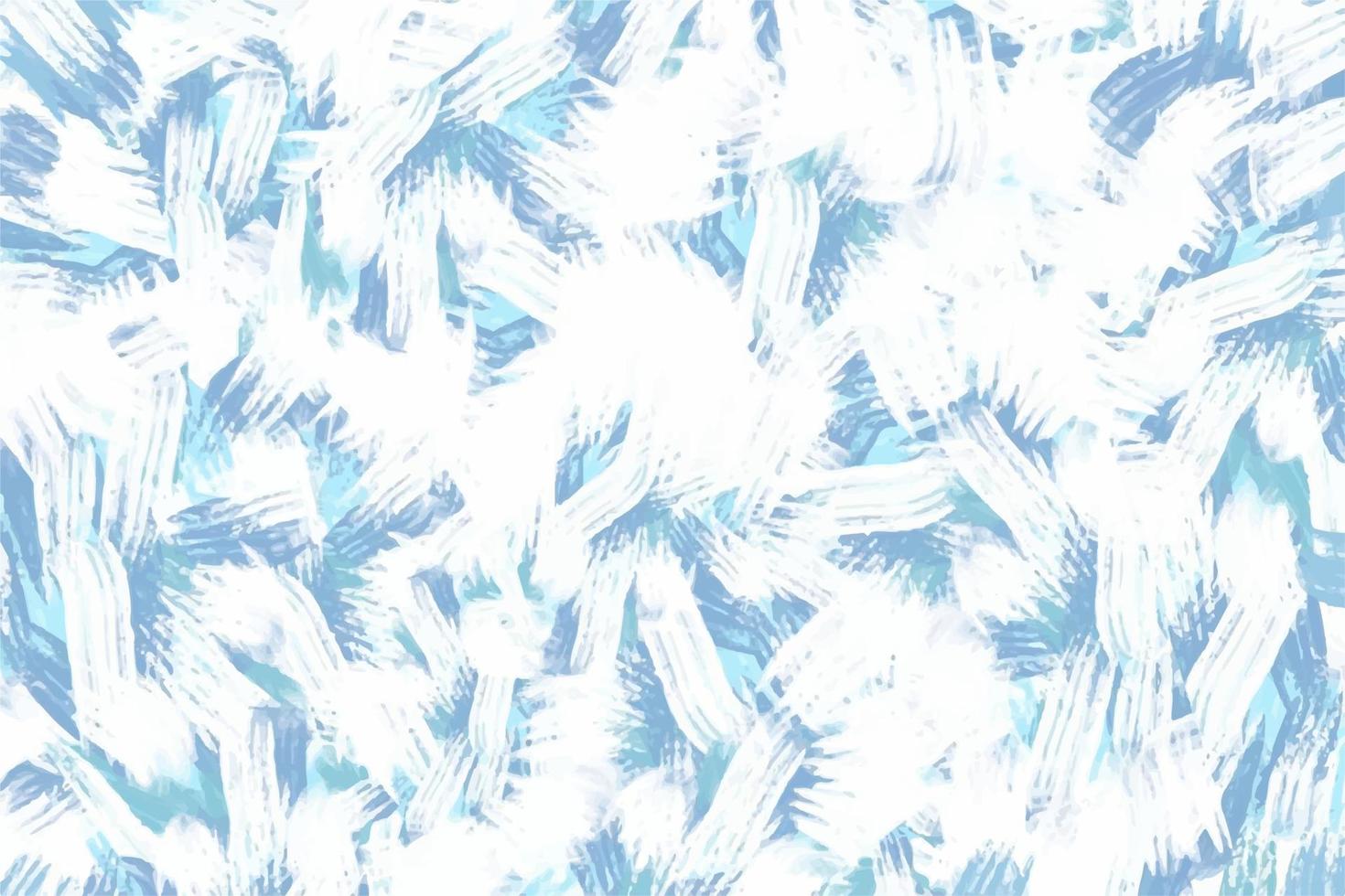 Acrylic strokes in delicate blue tones look like frost vector
