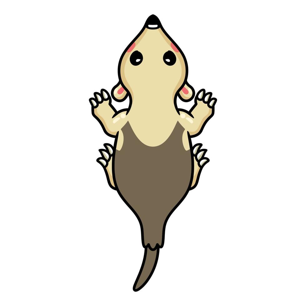 Cute little tamandua cartoon character vector