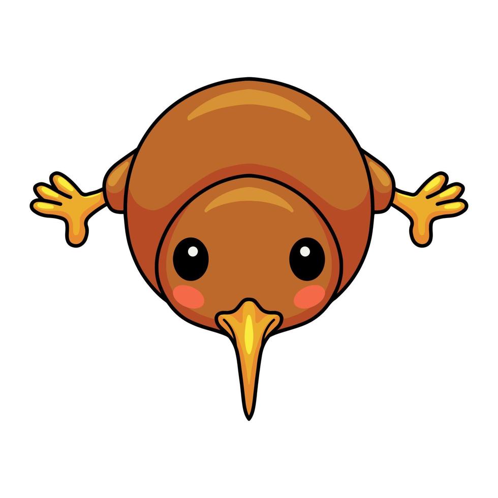 Cute little kiwi bird cartoon vector