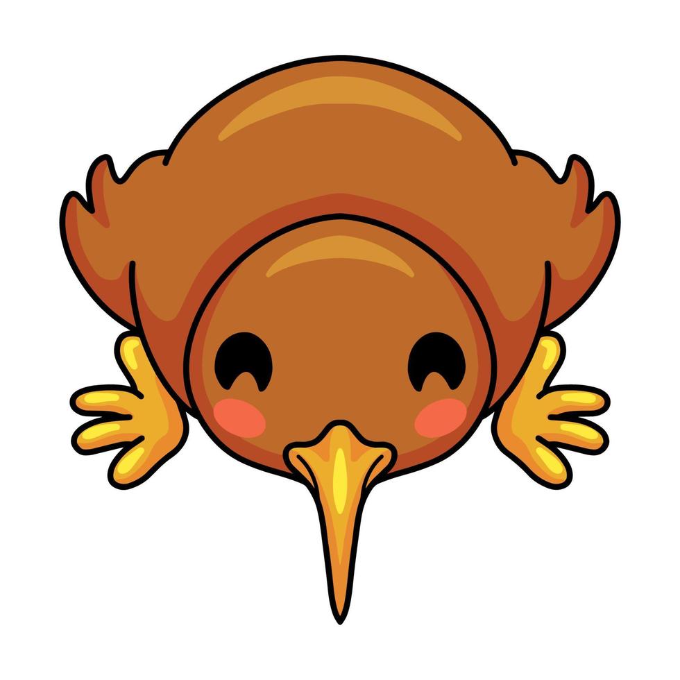 Cute little kiwi bird cartoon vector