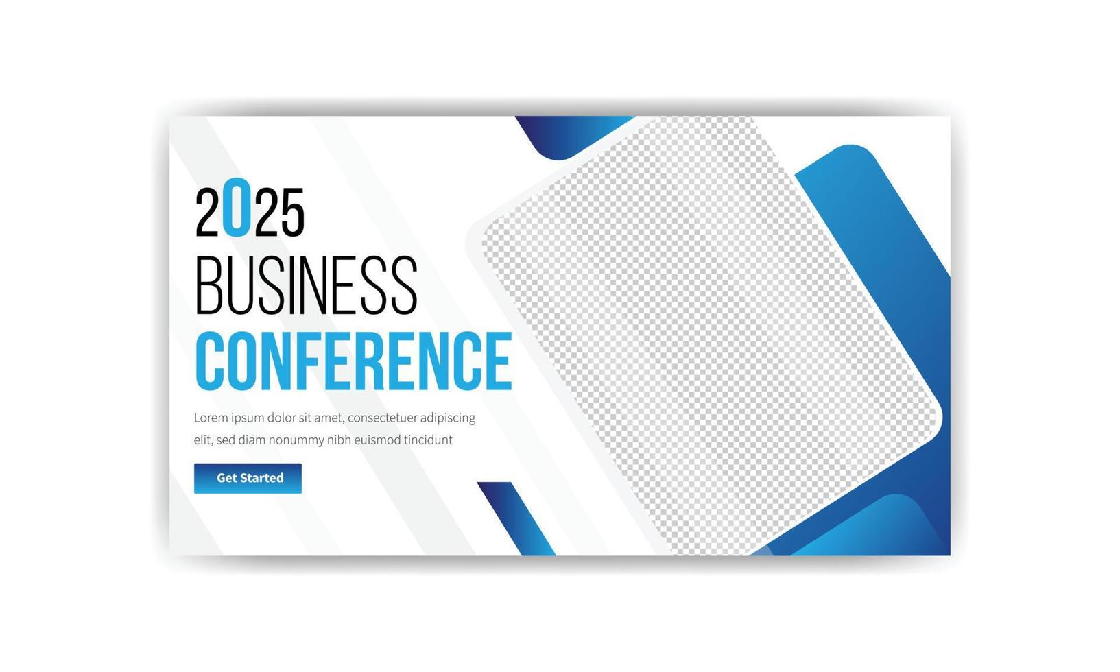 2025 business conference thumbnail template banner design vector
