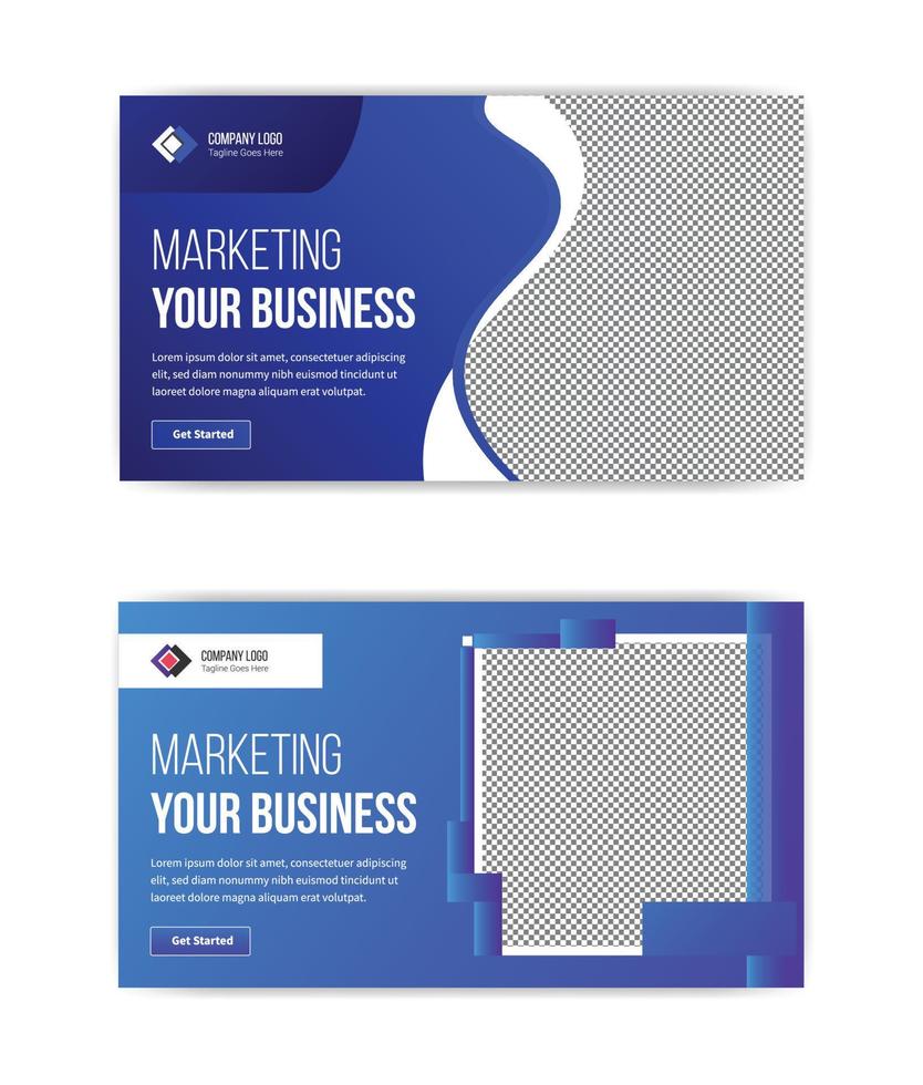 we are creative marketing thumbnail banner template design vector