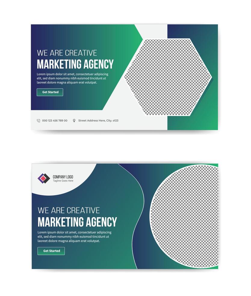 we are creative marketing thumbnail banner template design vector