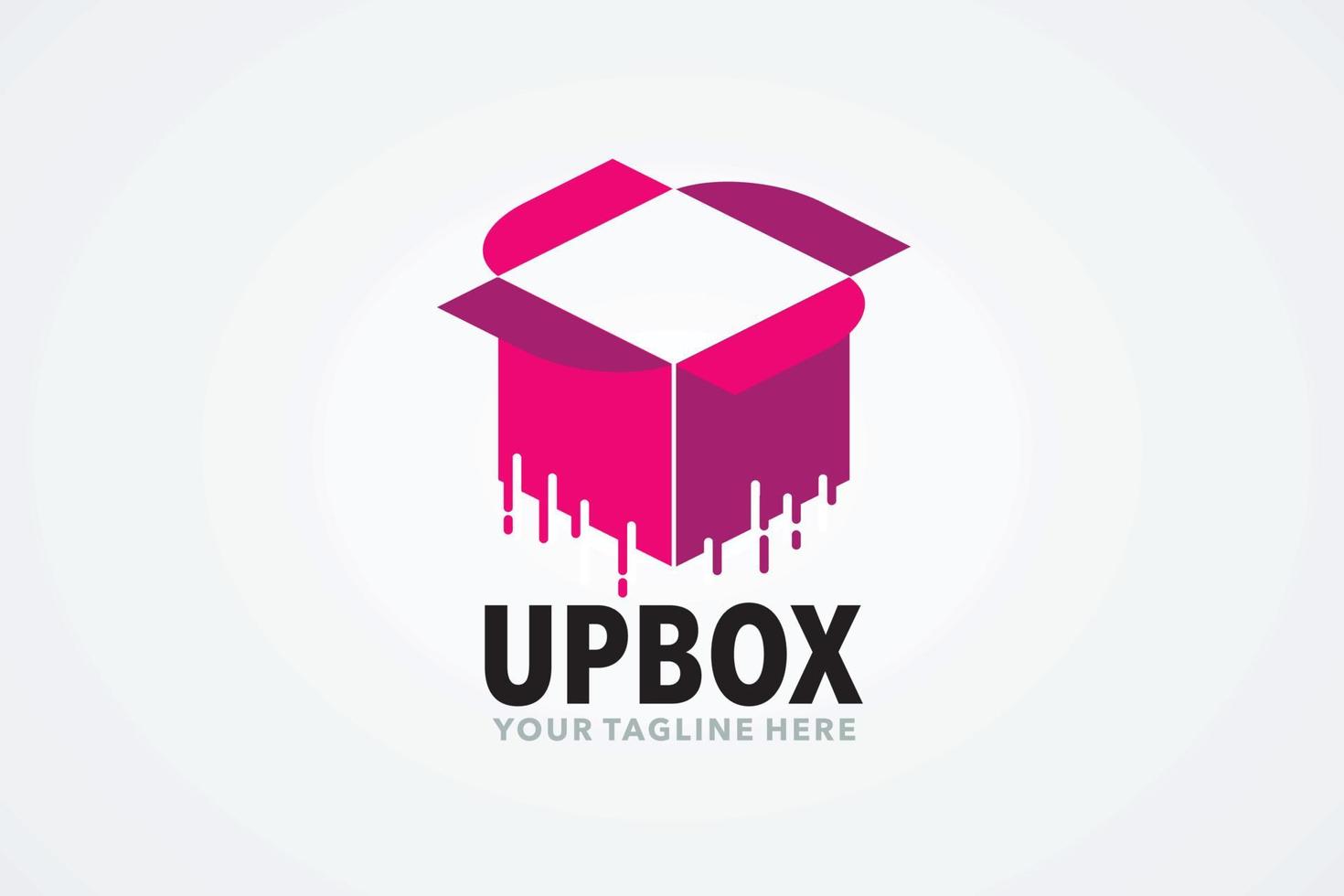 moving up box logo design template vector
