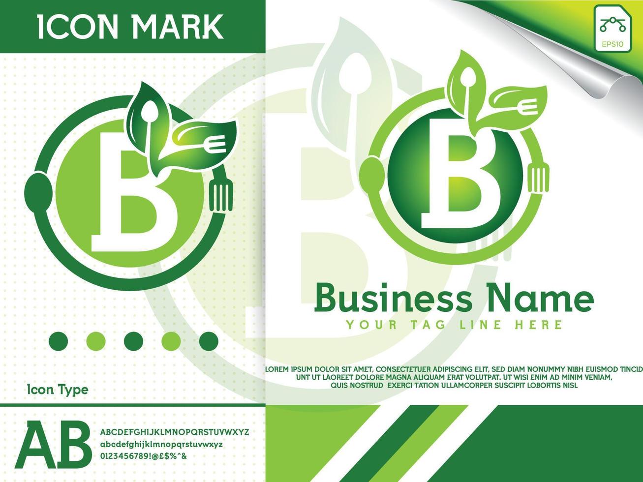 Spoon and fork restaurant letter A logo template vector