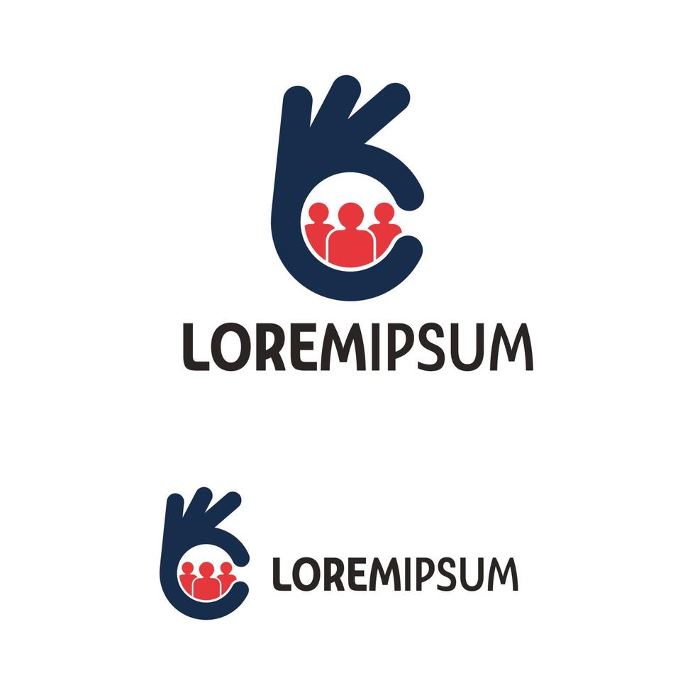 good team logo design template with white background vector