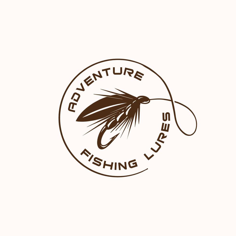 fish bait for fishing logo. hook and catch fishing logo design template vector