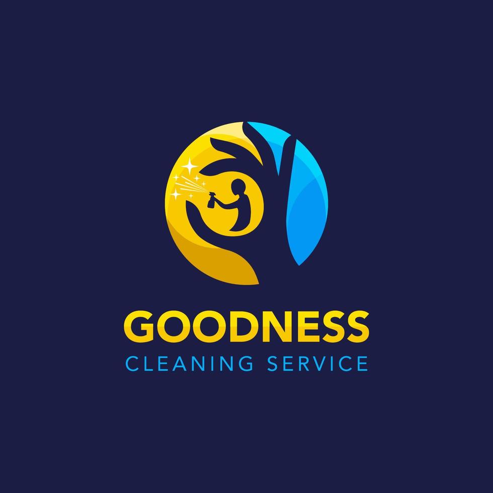 Best cleaning service logo design template vector