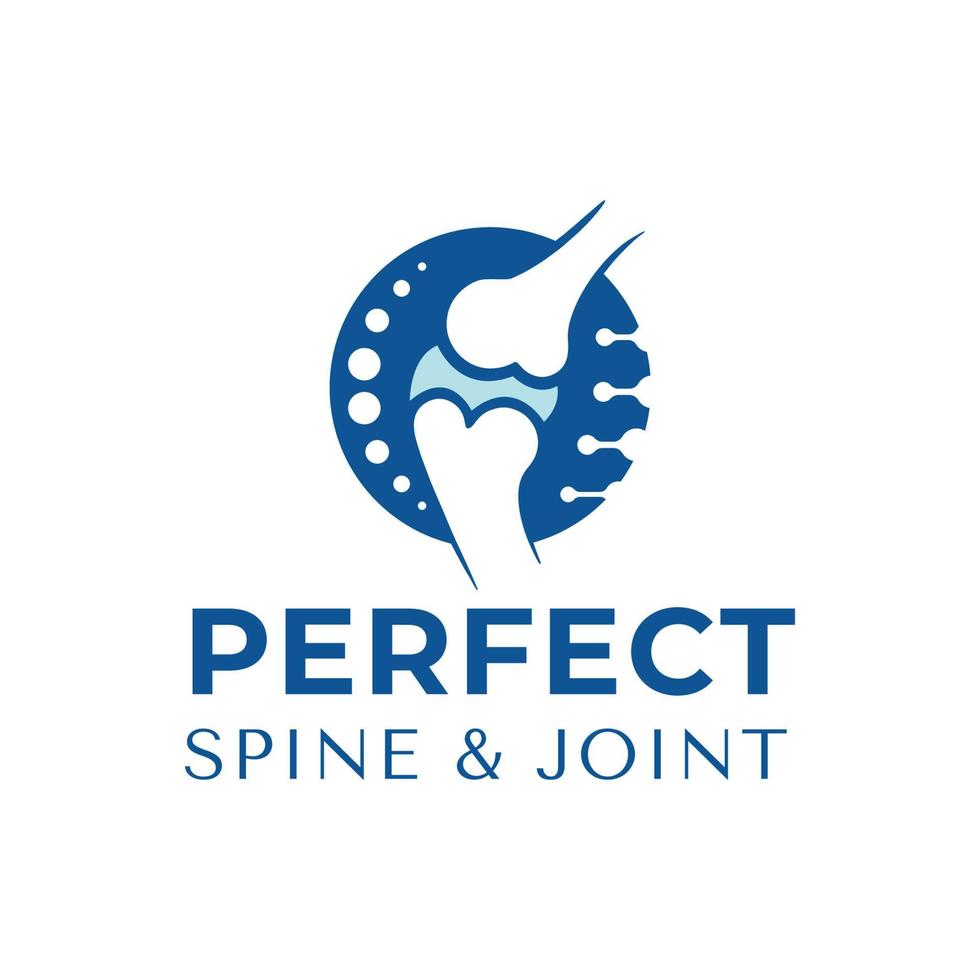 Spine and Joint logo. Orthopedics Solution logo design template vector