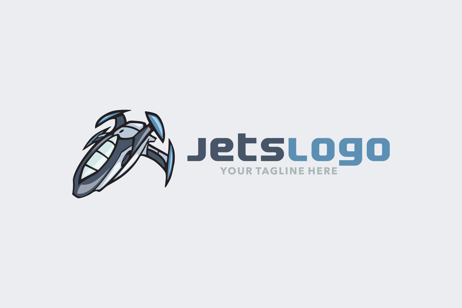 modern fast jet logo design template vector