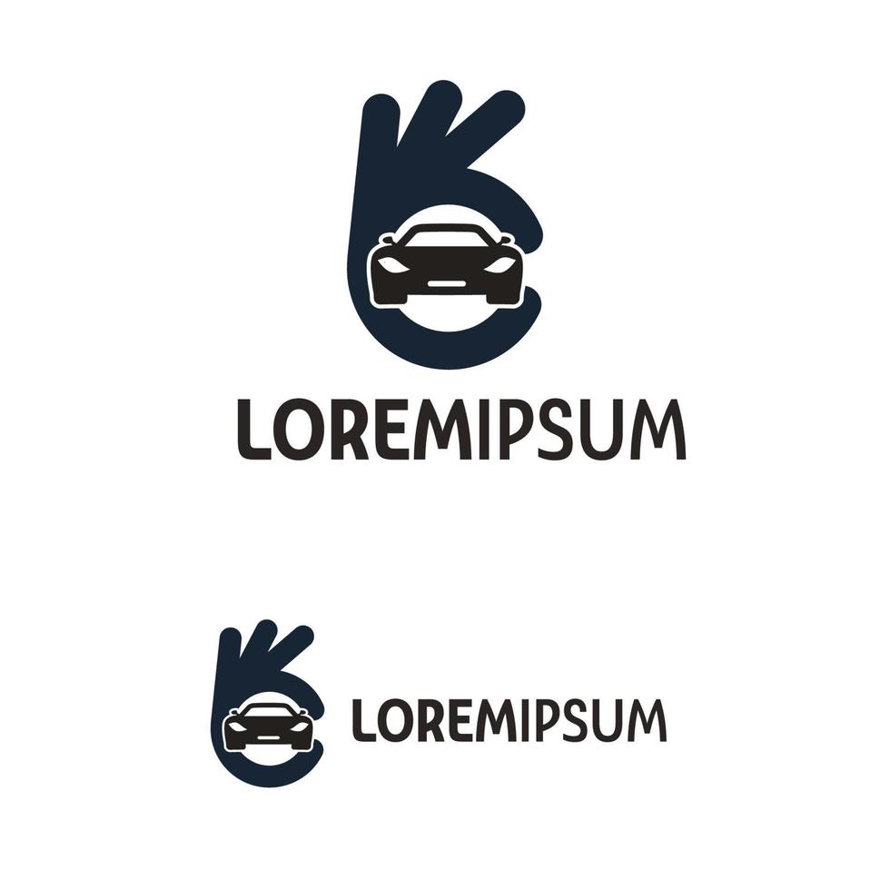 good car logo design template with white background vector