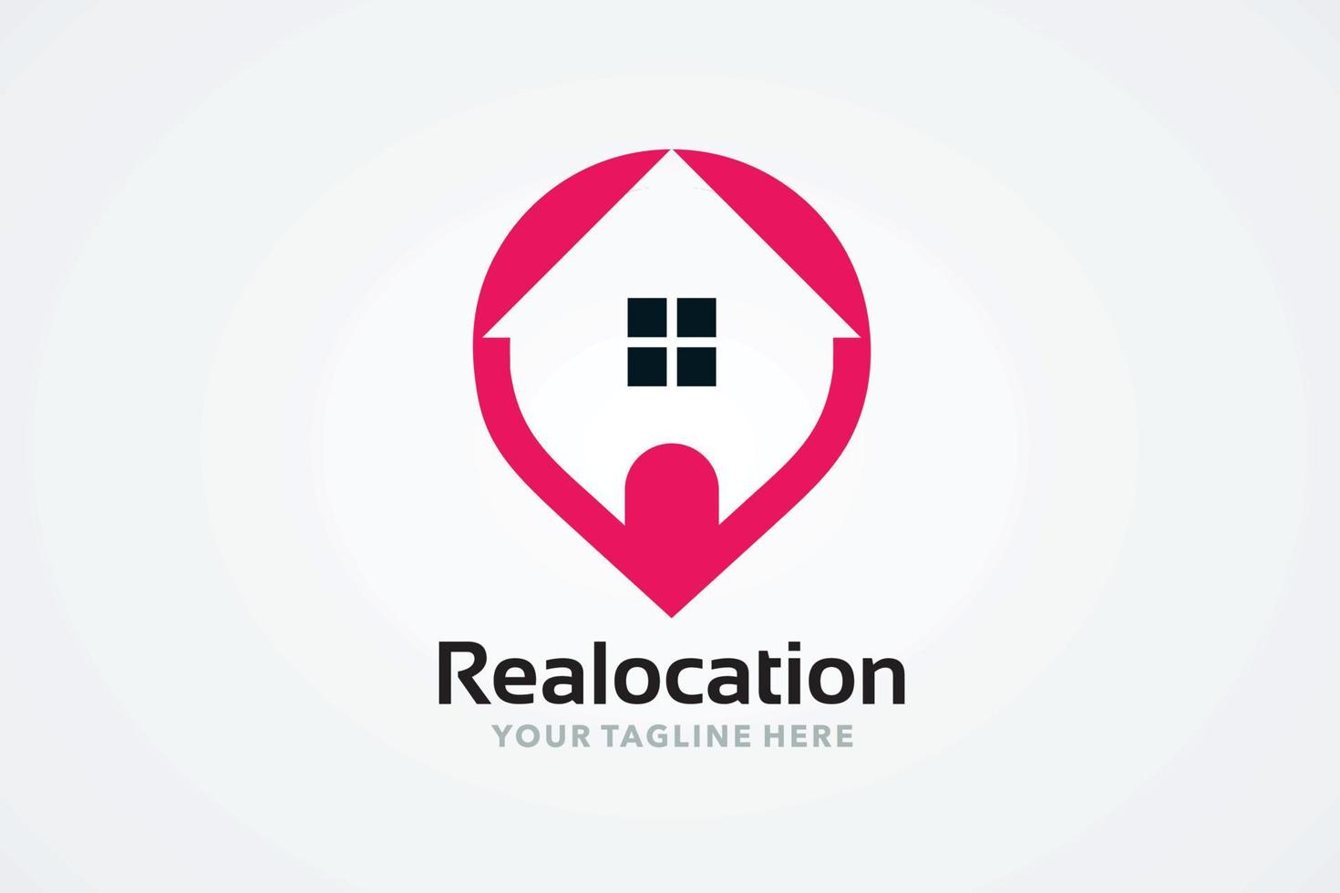 plantilla de diseño de logotipo de ubicación de bienes raíces vector