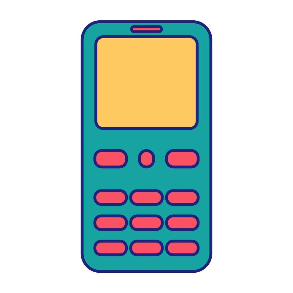 Telephone Symbol Icon Flat Design Vector