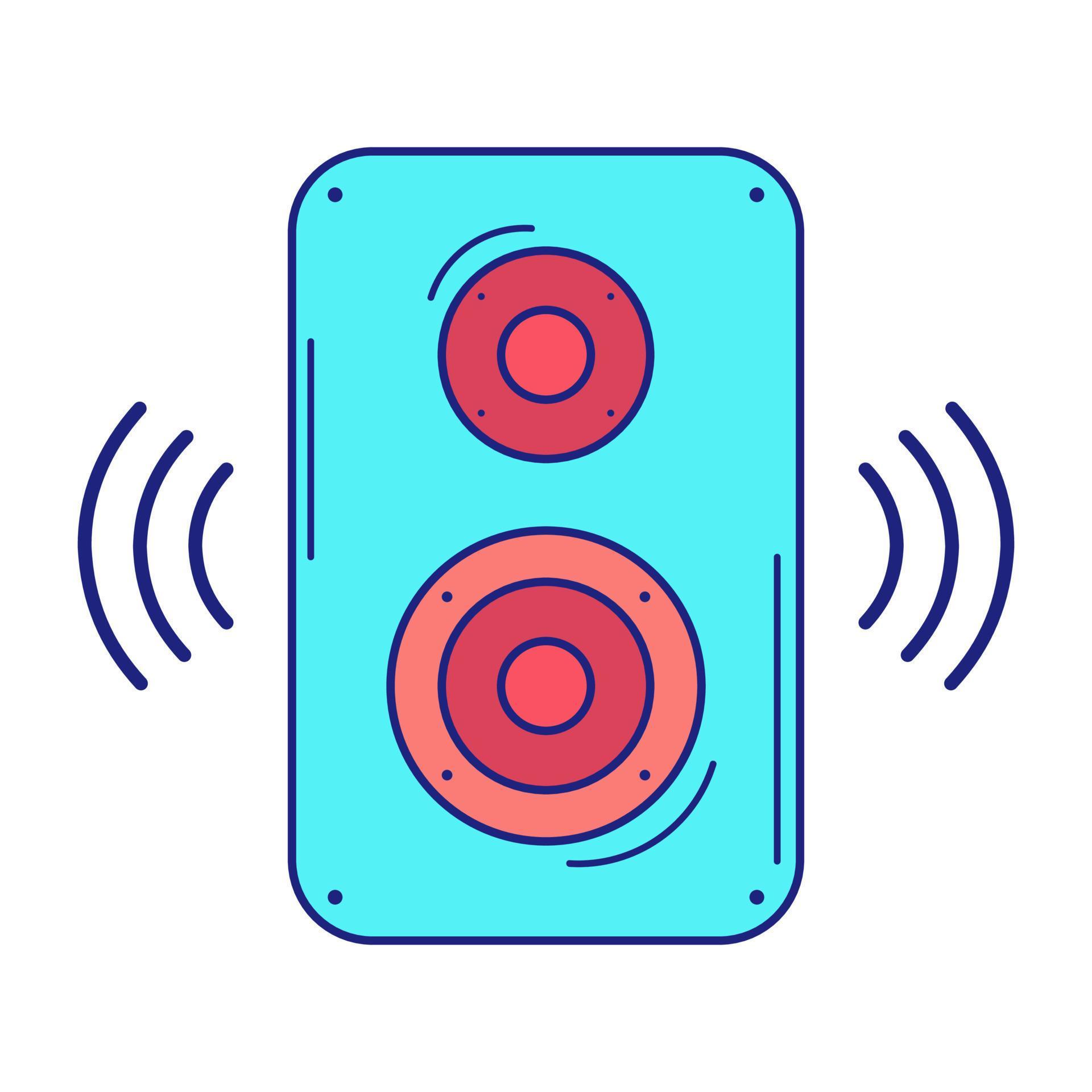 Speakers Icon Flat Design Vector 14468403 Vector Art at Vecteezy