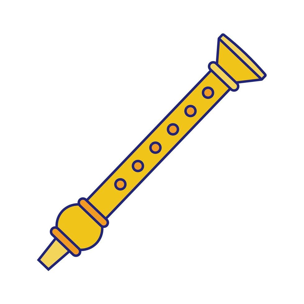 Flute Icon Flat Design Vector