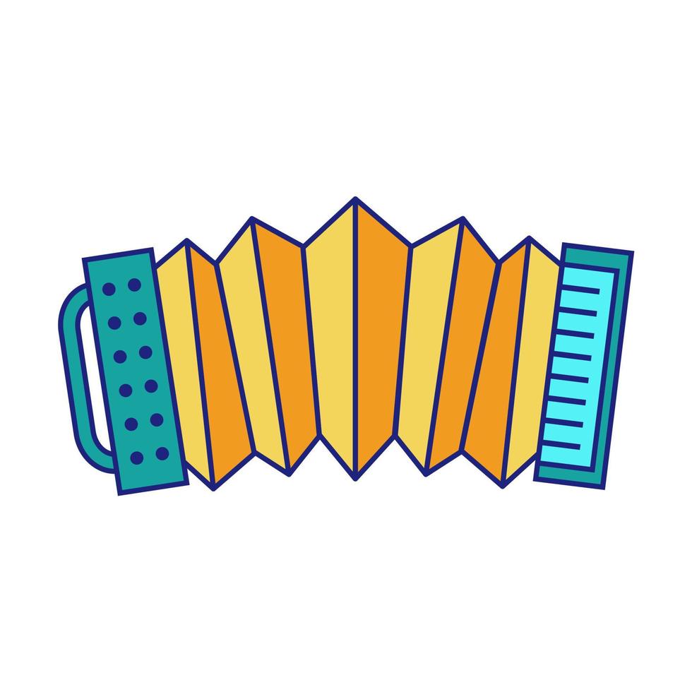 Accordion Icon Flat Design Vector