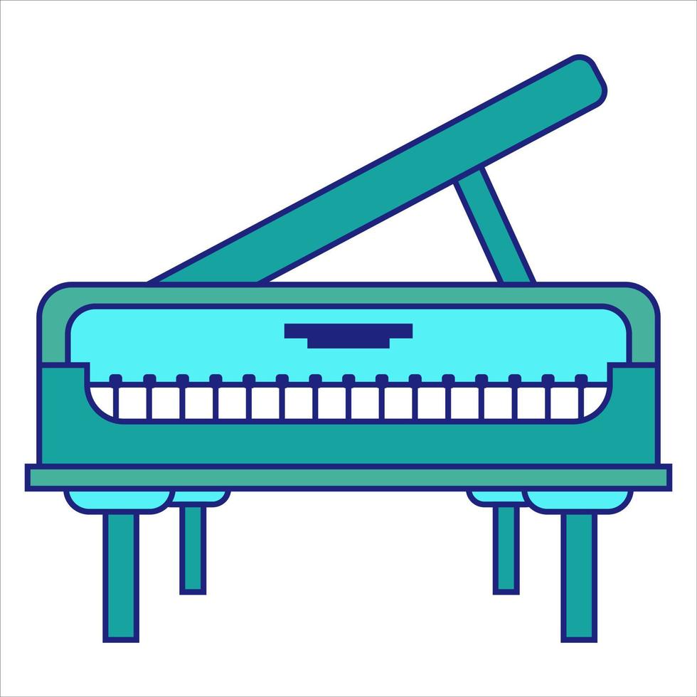 Piano Icon Flat Design Vector