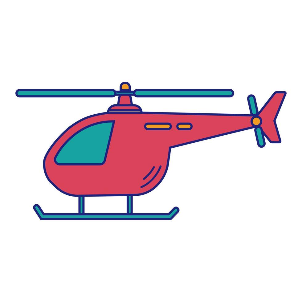 icono de helicóptero de juguete vector de diseño plano