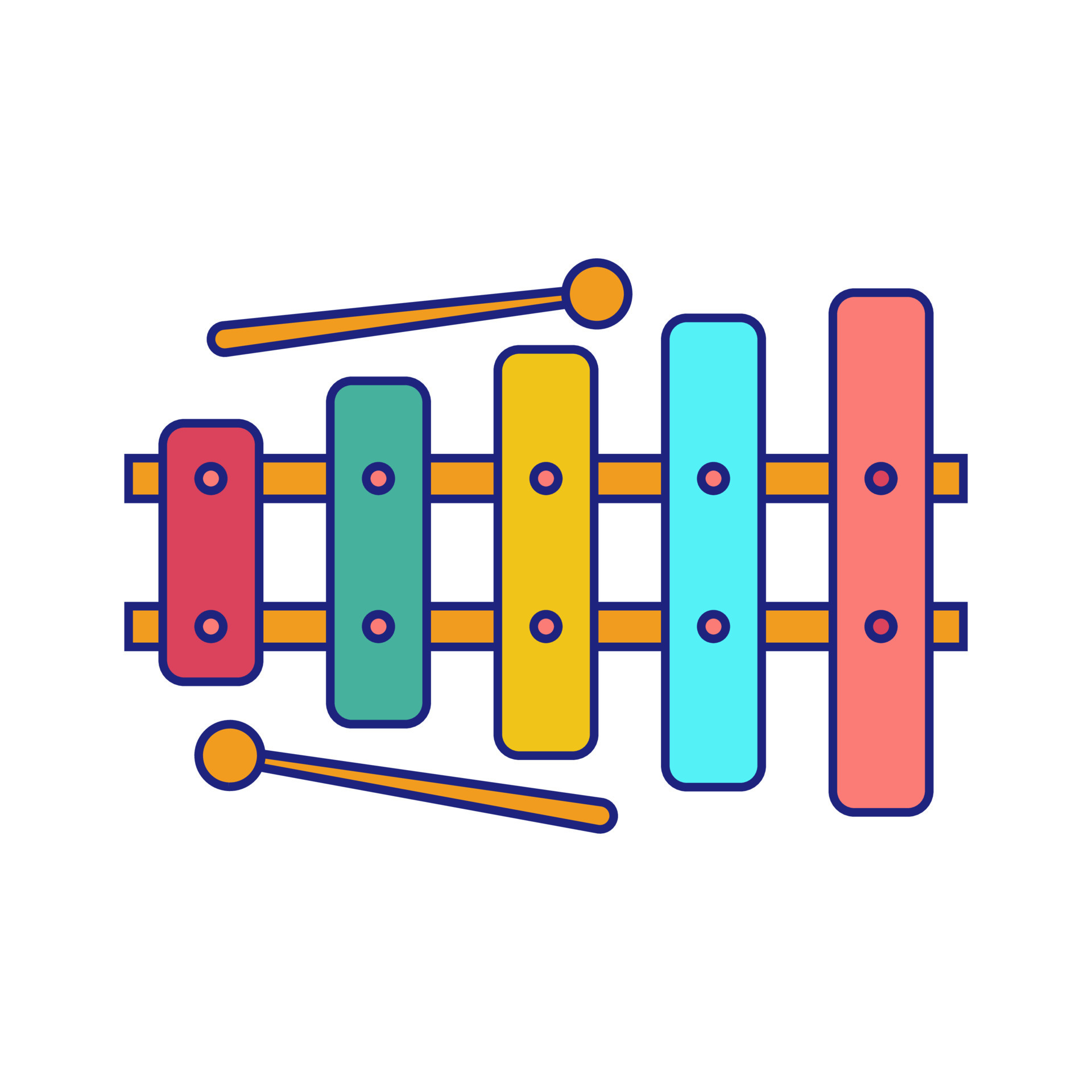 Xylophone Icon Flat Design Vector 14468460 Vector Art at Vecteezy