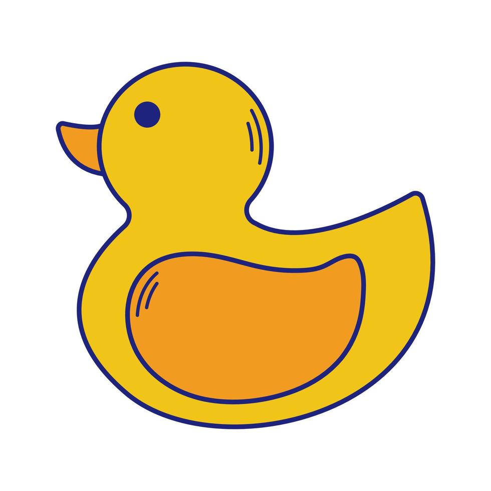 vector de diseño plano de icono de pato de juguete