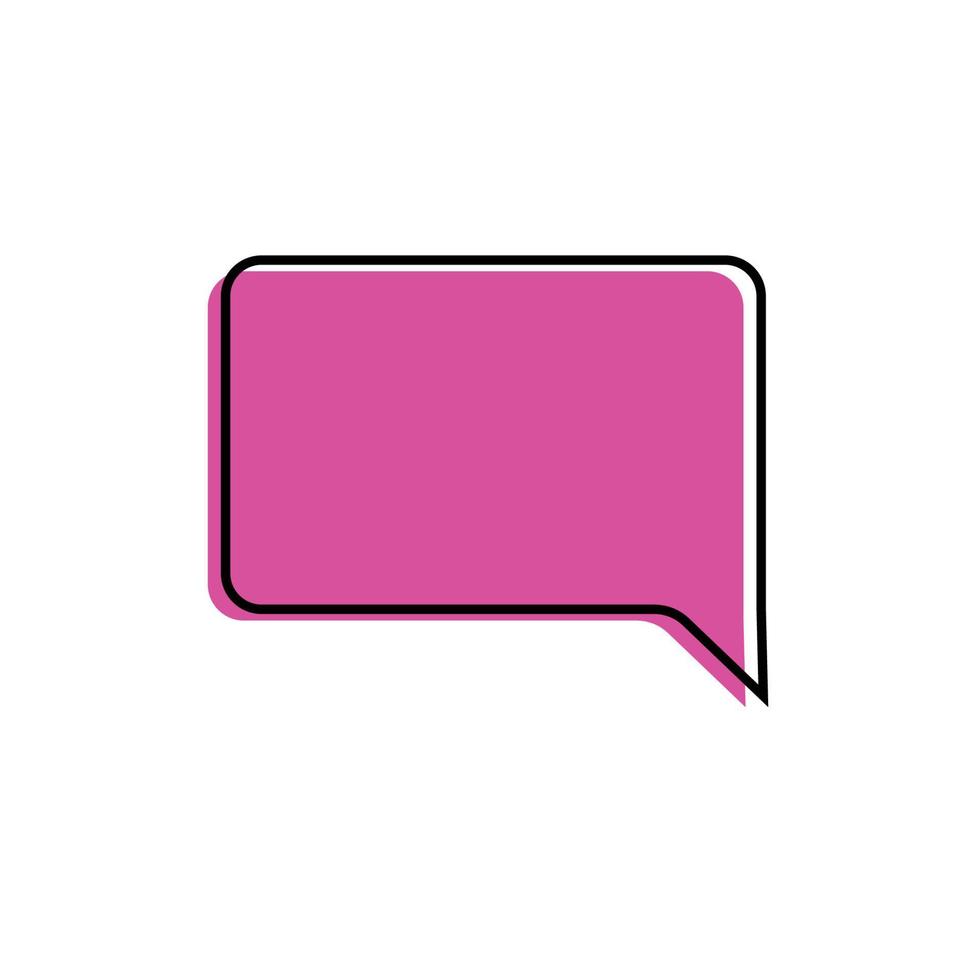 Speech bubble icon, isolated on white background, flat design vector