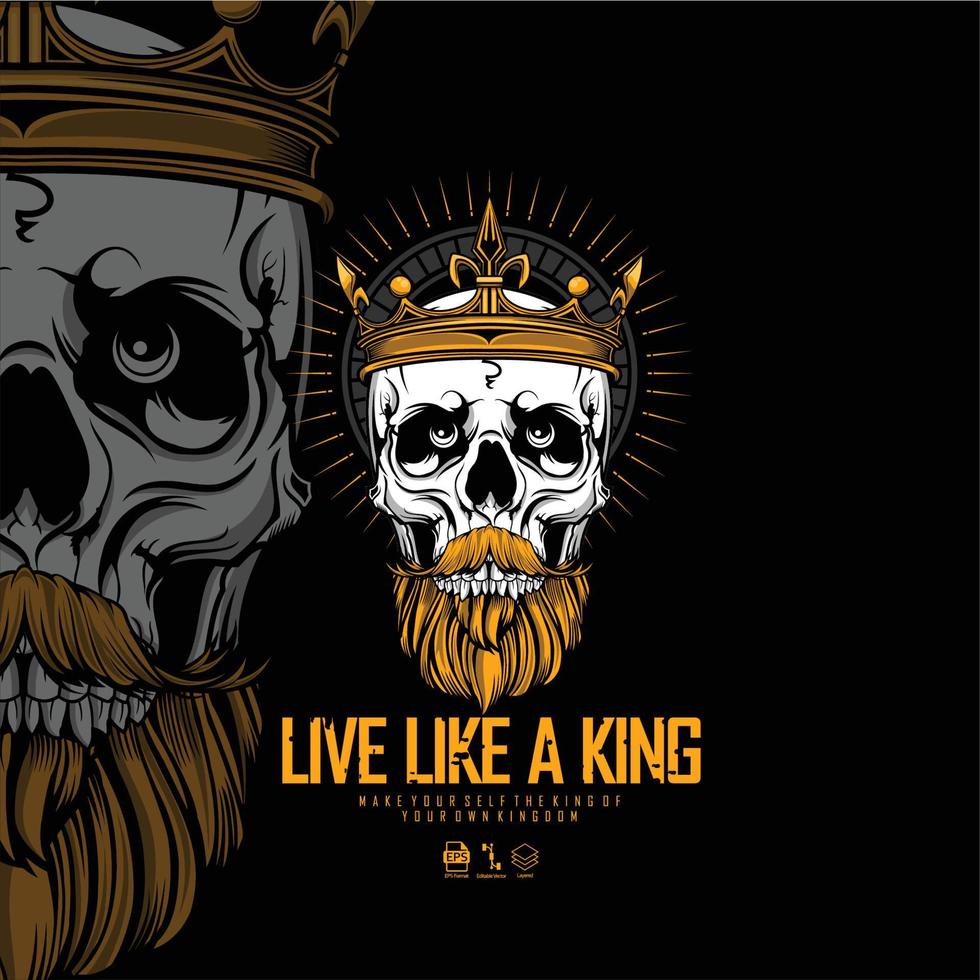 skull king illustration 10822883 Vector Art at Vecteezy