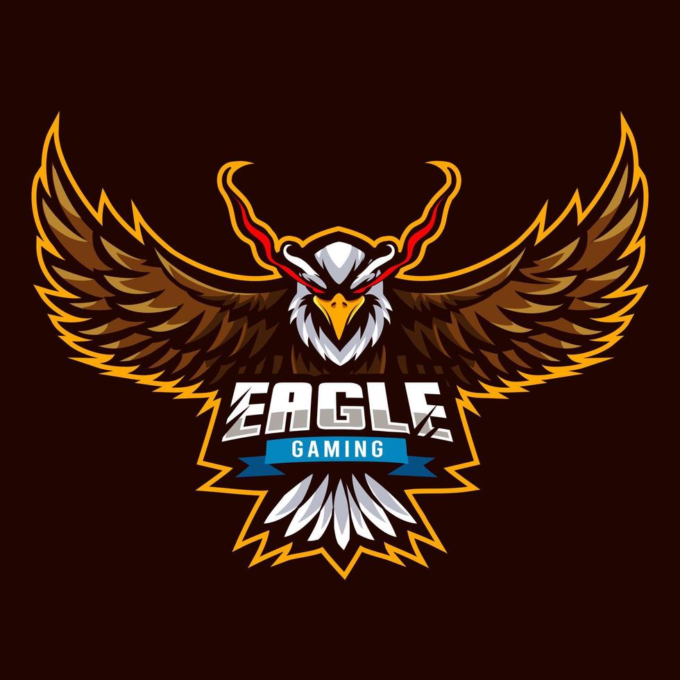 Eagle mascot logo design vector with modern illustration concept style for badge, emblem and tshirt printing