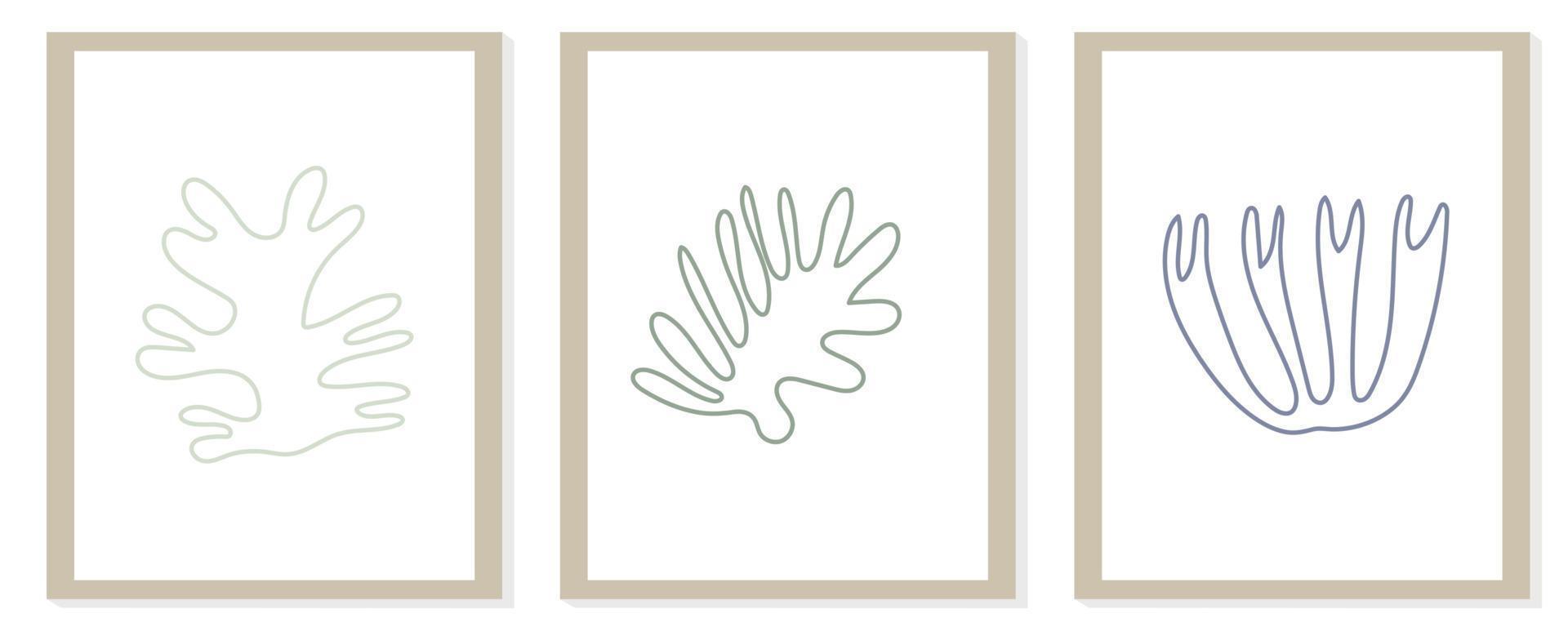 Trendy modern abstract matisse composition with geometric organic shape vector illustration