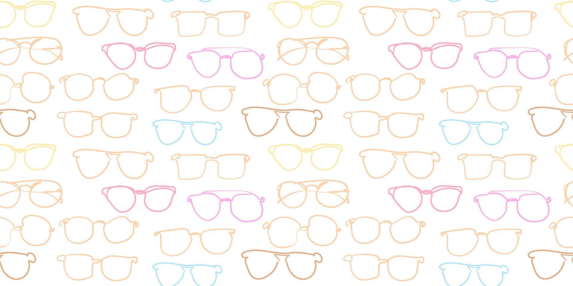 gafas de colores vectoriales de patrones sin fisuras. para textiles, diseño de interiores, diseño de libros, antecedentes de sitios web. vector