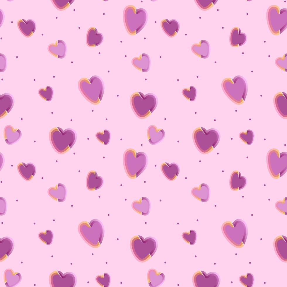 Valentine's Day is a seamless pattern with hearts. Texture for packages, cards, greetings, invitations, valentines, etc. vector
