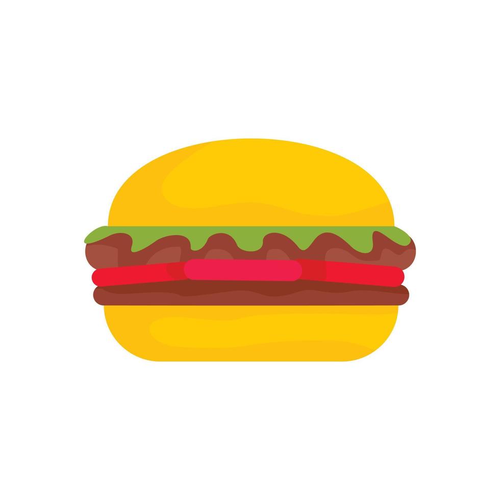 Fresh burger icon, flat style vector