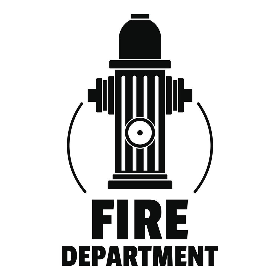 logotipo del departamento de bomberos, estilo simple vector