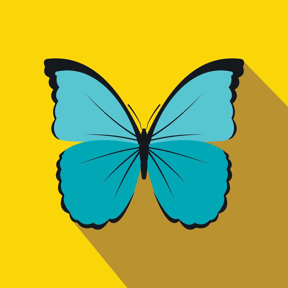 icono de mariposa, estilo plano vector