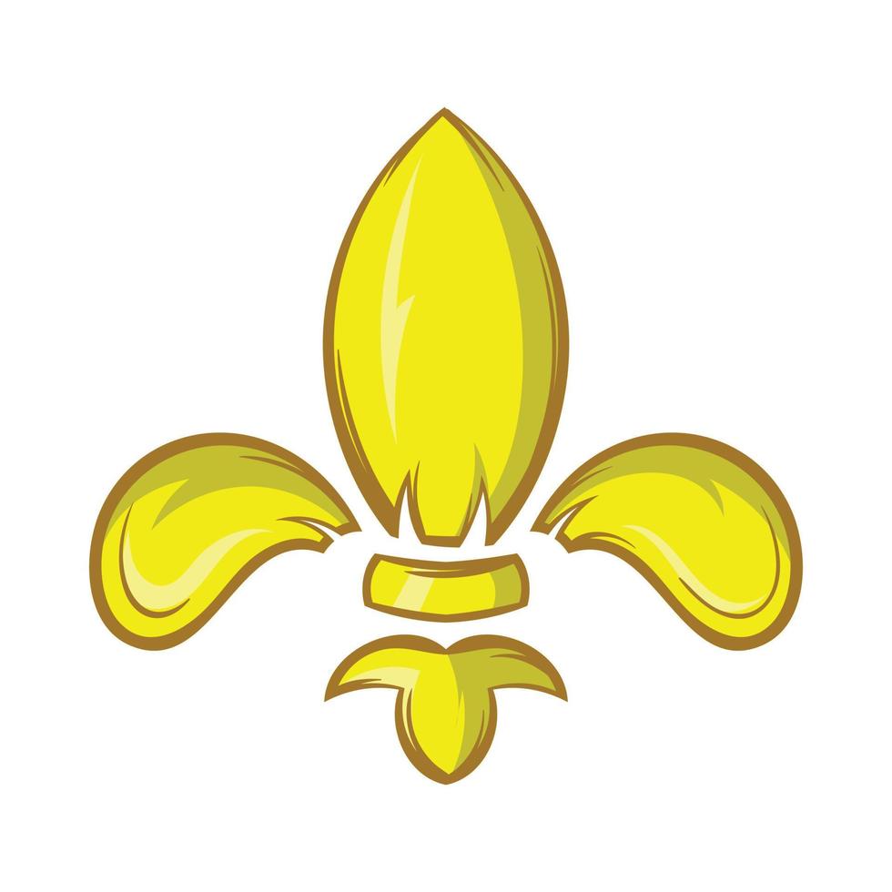 Royal lily icon, cartoon style vector