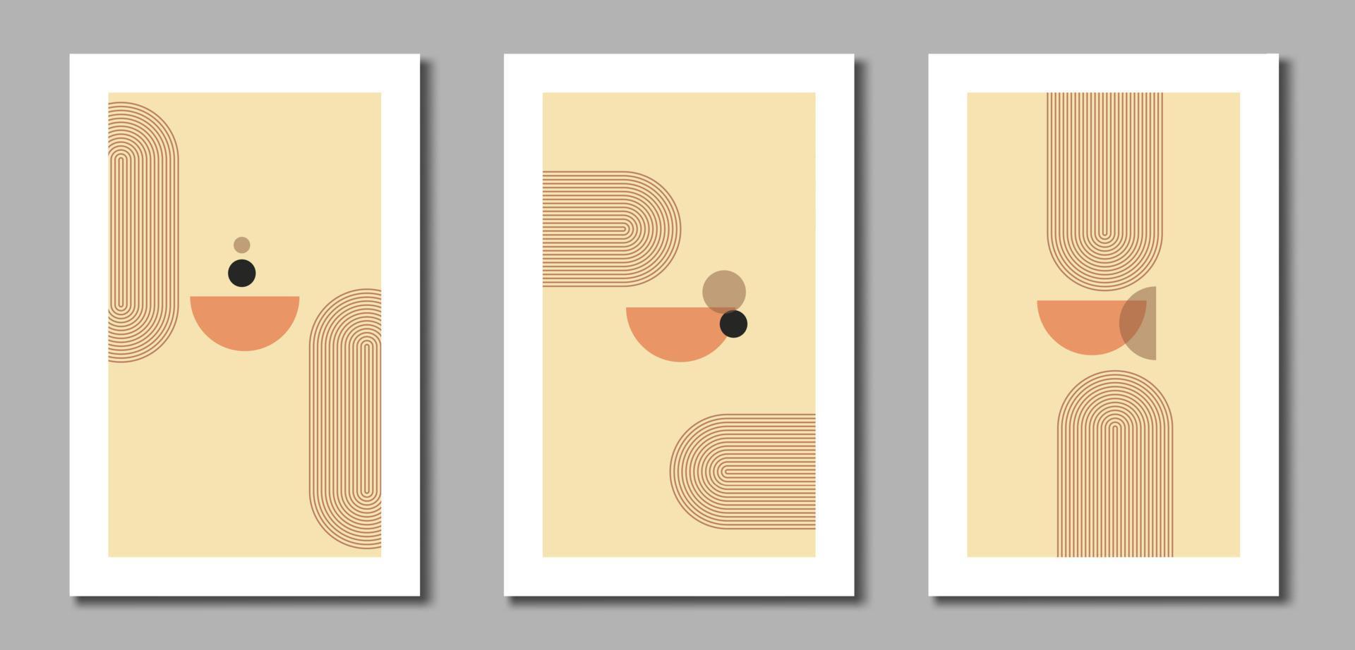 Hand drawn flat design boho wall art vector