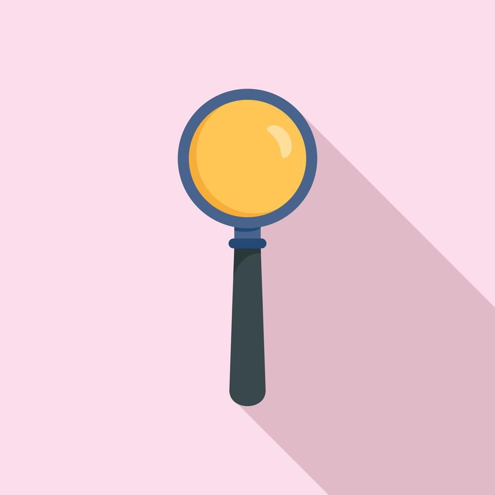 Magnify glass icon, flat style vector