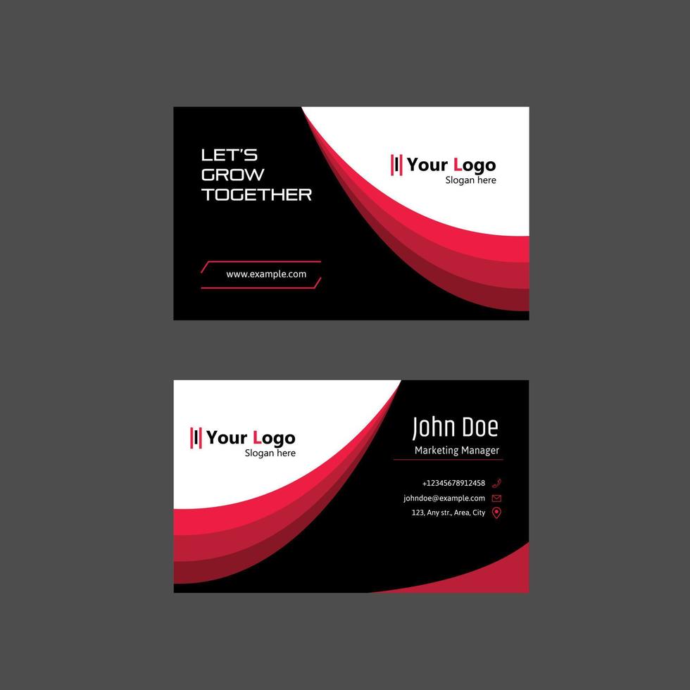 Business Card for marketing agency vector