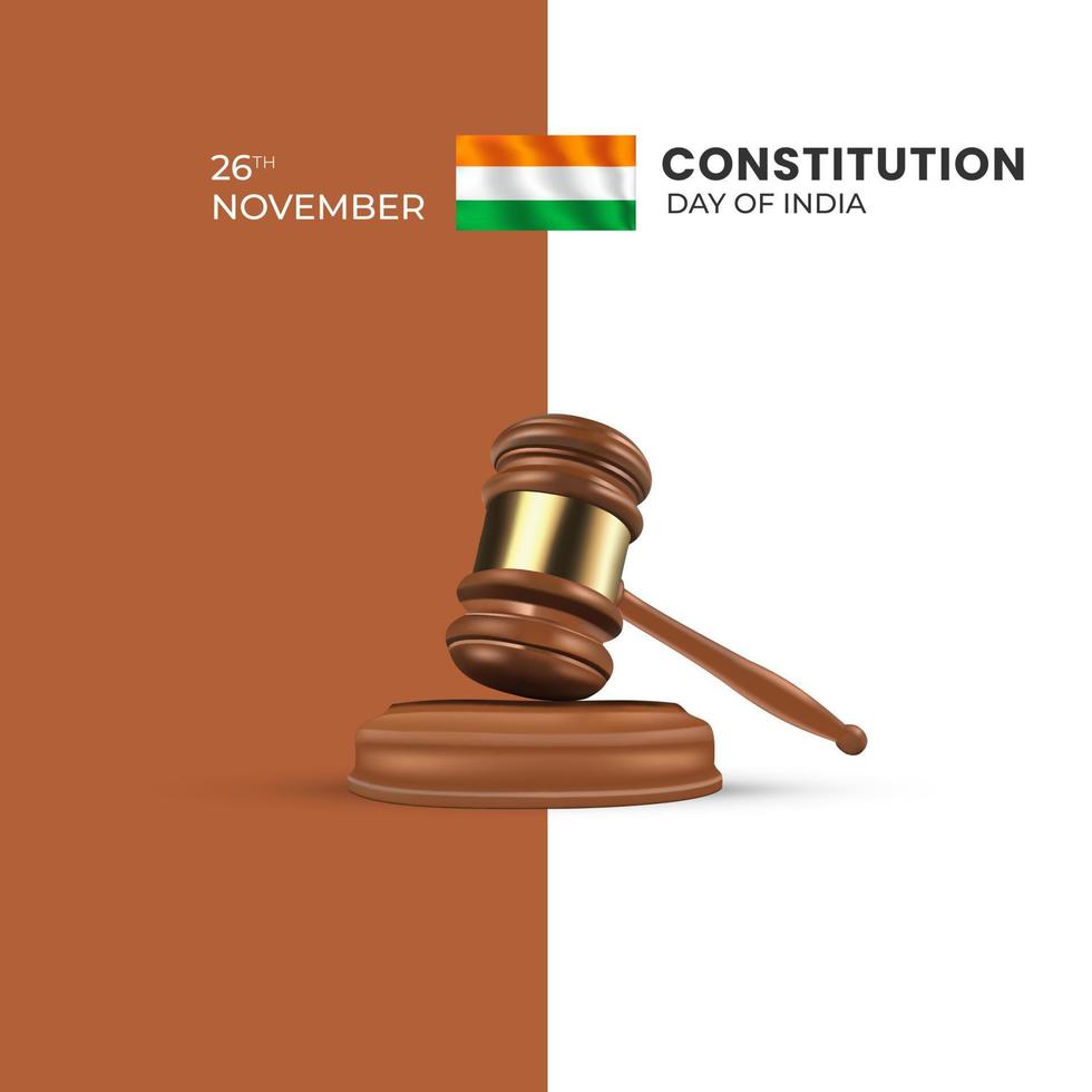 Constitution Day of India and National Constitution Day vector