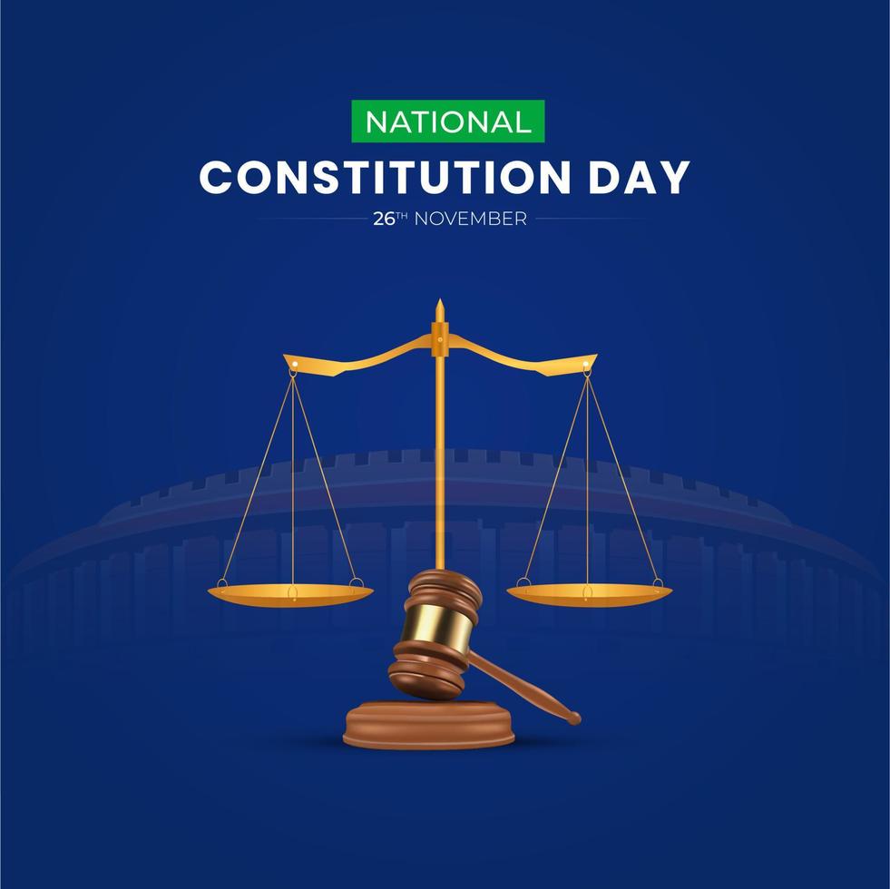 Constitution Day of India and National Constitution Day vector