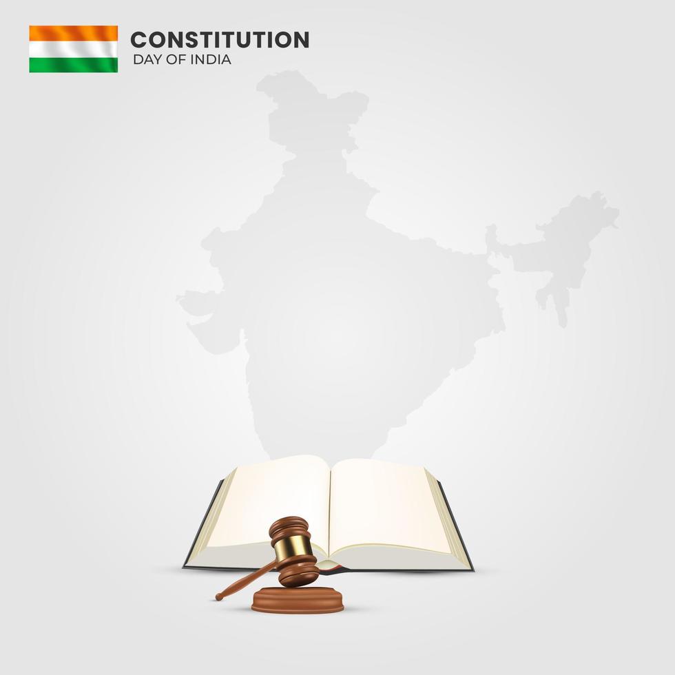 Constitution Day of India and National Constitution Day vector